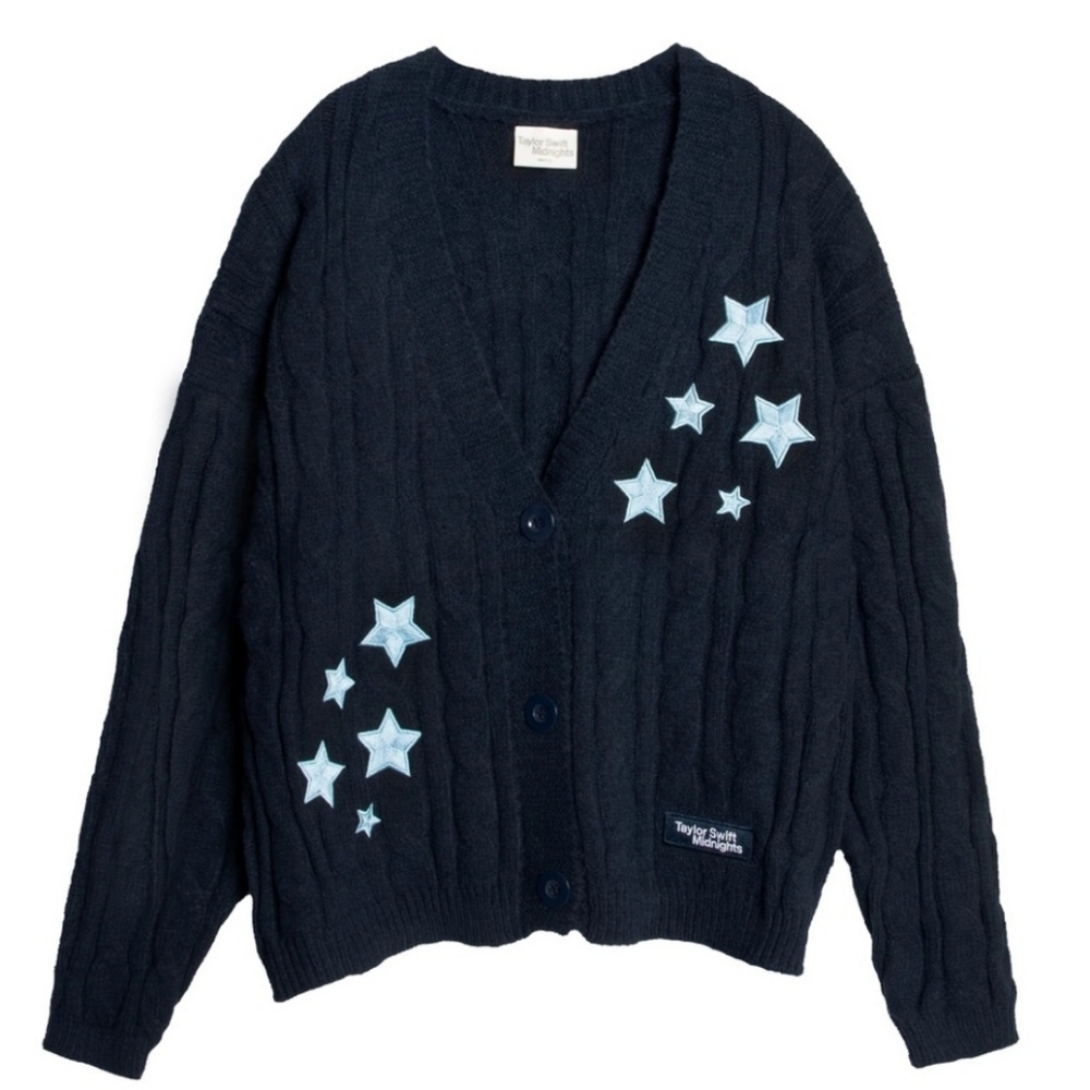 Limited Edition Official Taylor Swift Midnights Navy Blue Cardigan 3X/4X